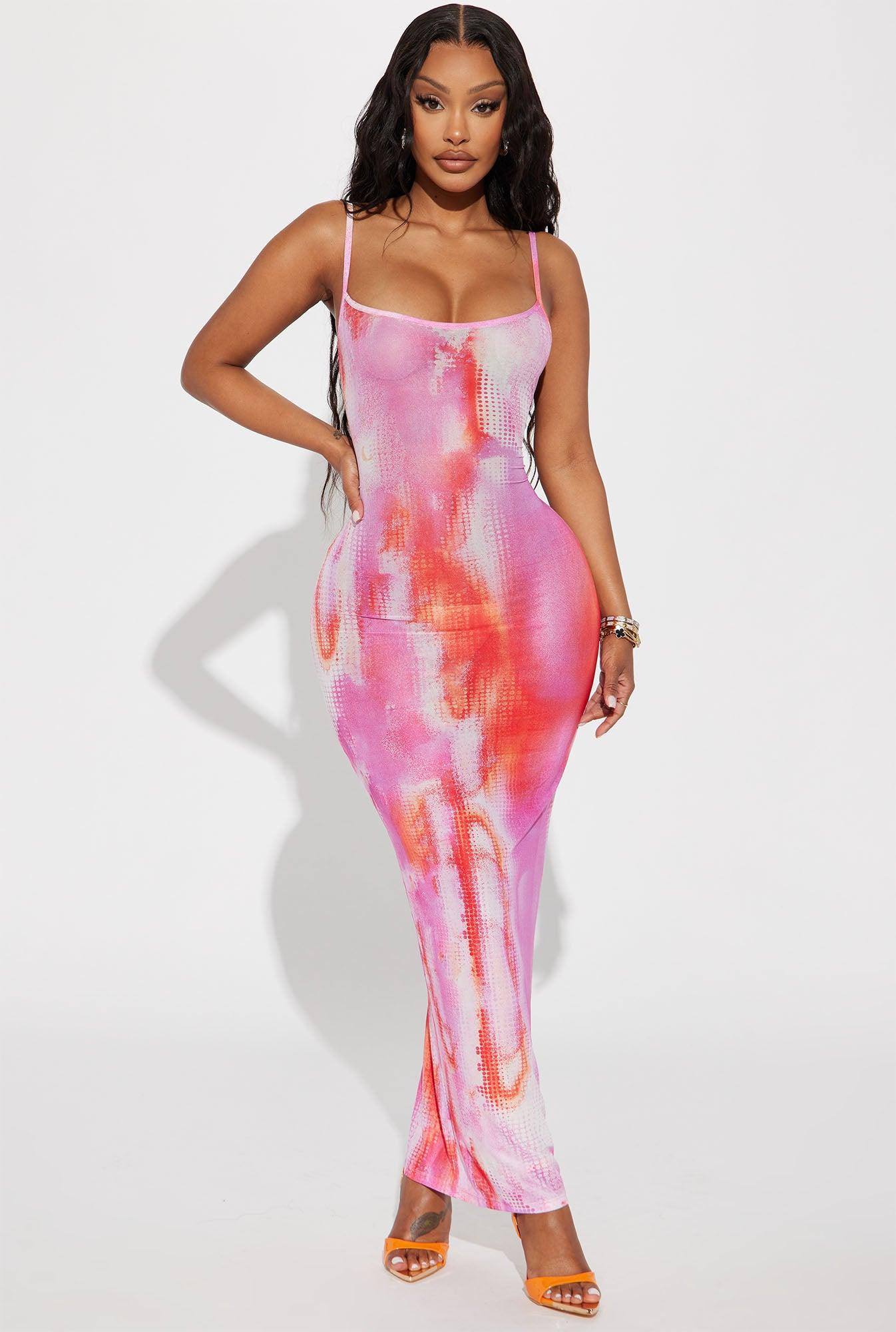 Ibiza Mesh Maxi Dress - Pink/combo Product Image