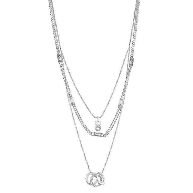 Nine West Multistrand Necklace, Womens, Clear Product Image