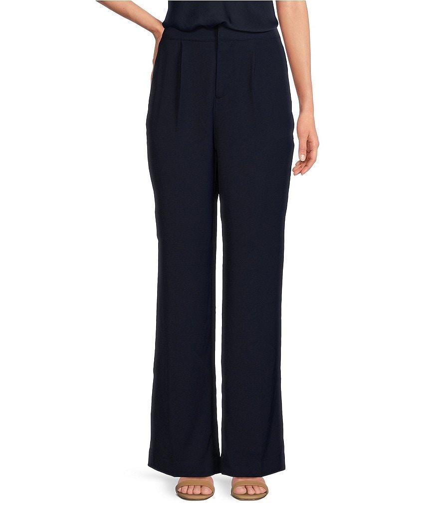 NIC + ZOE Social Edit Eliot Flat Front Wide Leg Trouser Product Image