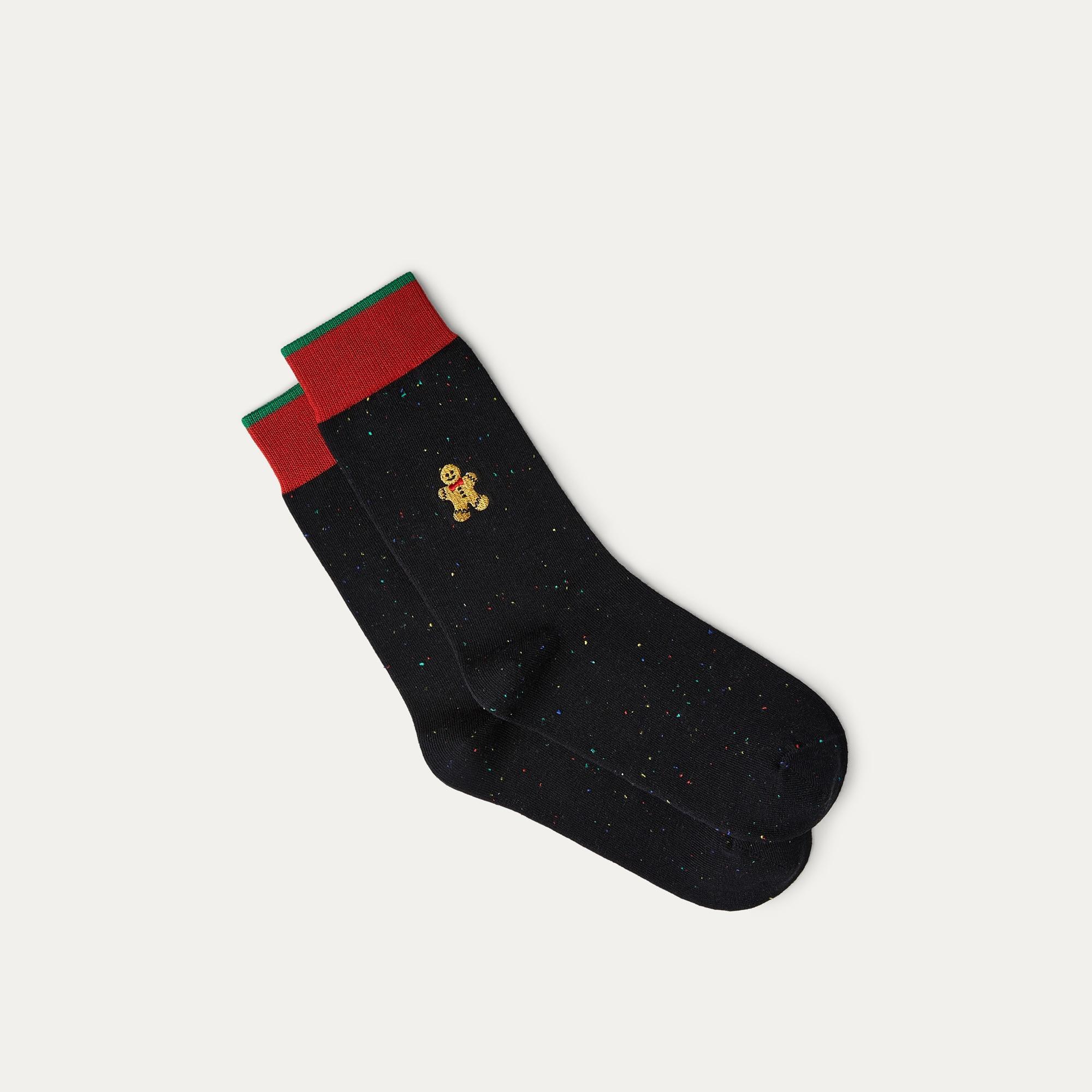 2 Pairs Holiday Socks - Gingerbread Man Product Image