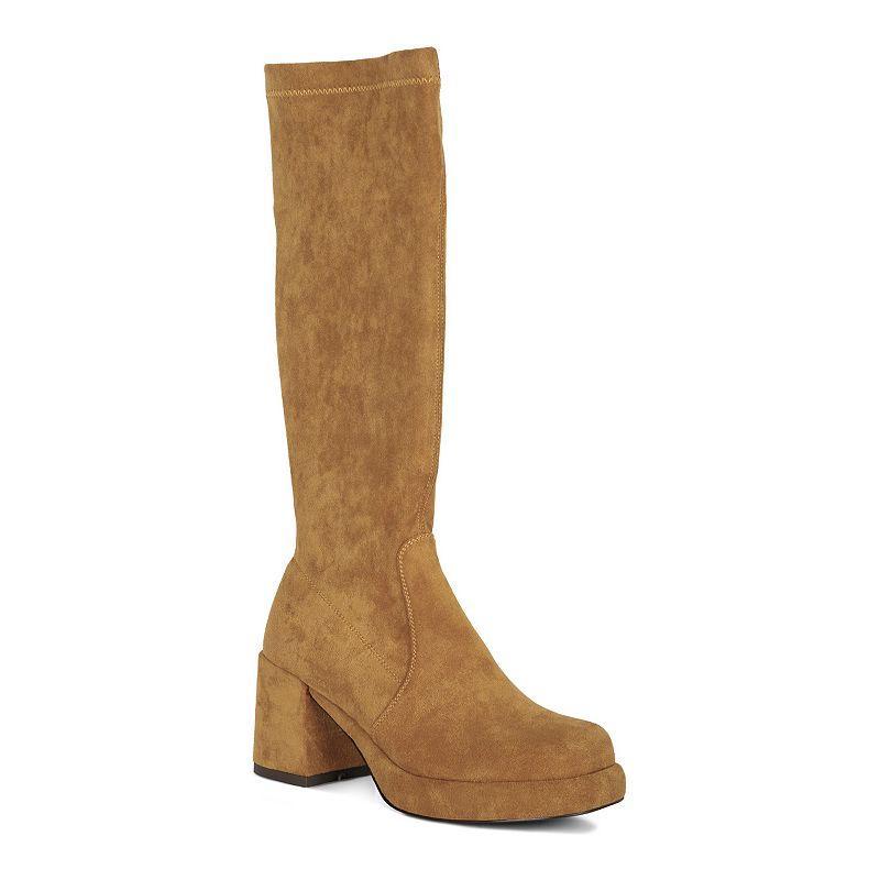 Rag & Co Two Cubes Womens Suede Mid Calf Boots Product Image