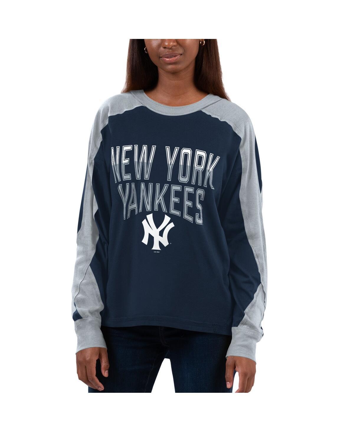 Womens G-iii 4Her by Carl Banks Navy New York Yankees Smash Raglan Long Sleeve T-shirt - Navy Product Image