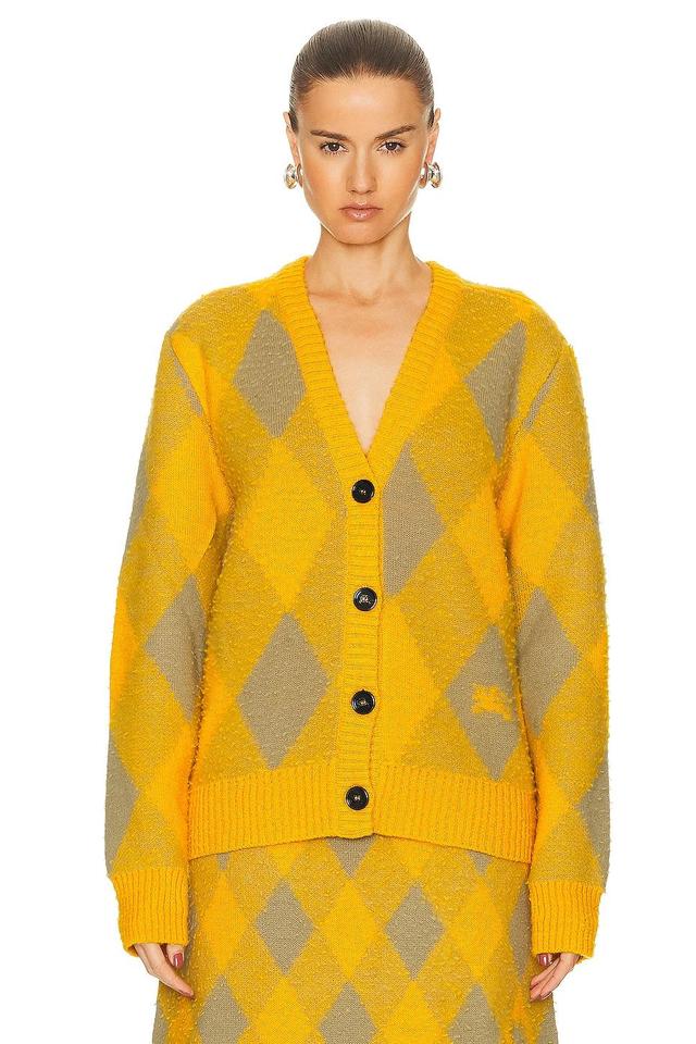 burberry Argyle Wool Cardigan Product Image