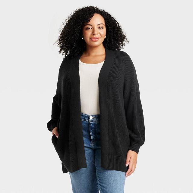 Womens Cardigan Sweater - Universal Thread Black 3X Product Image