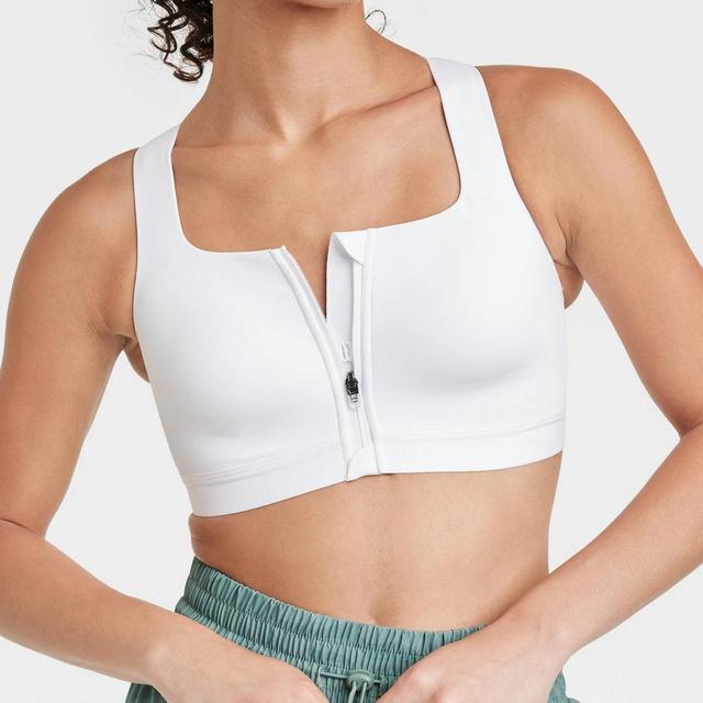 Womens High Support Sculpt Zip-Front Sports Bra - All in Motion Product Image