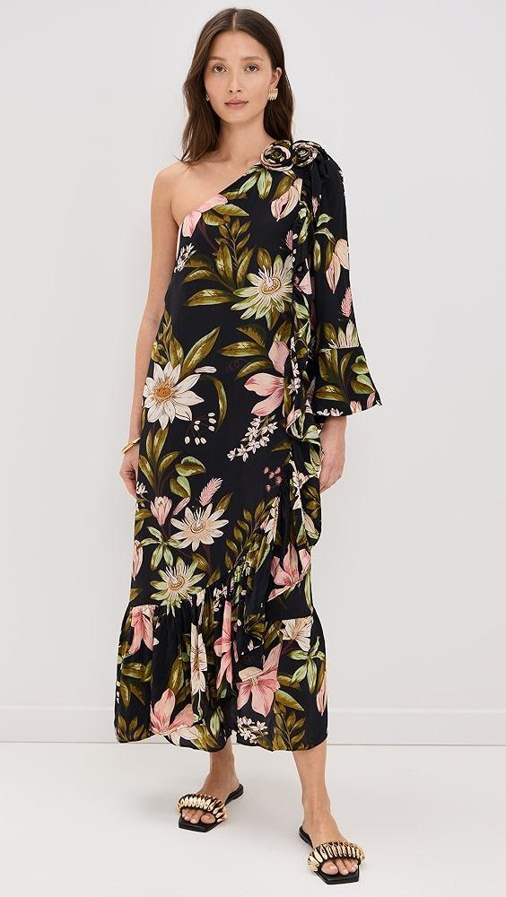 FARM Rio One Shoulder Ruffled Maxi Dress | Shopbop Product Image