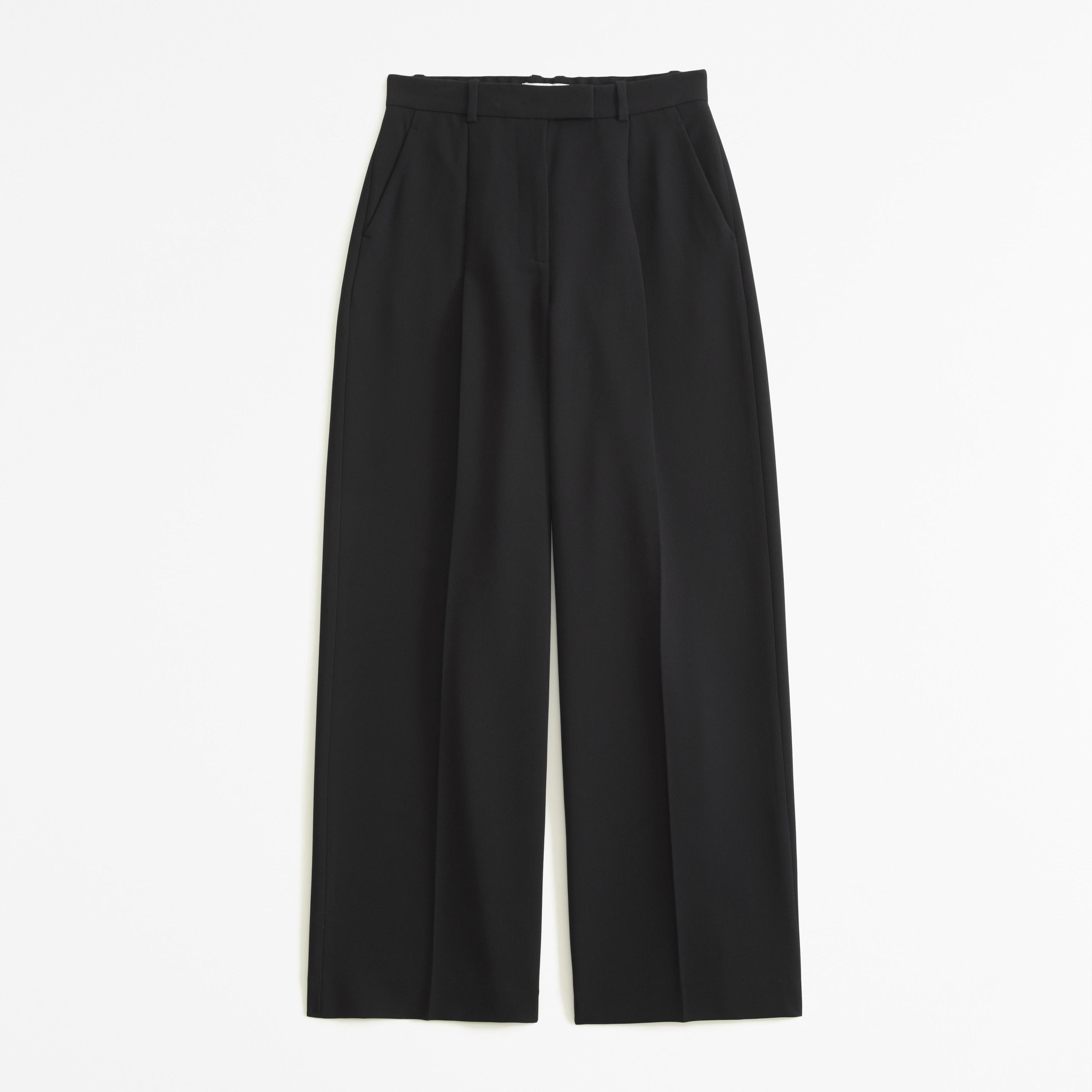 Curve Love A&F Harper Tailored Ultra Wide Leg Pant Product Image