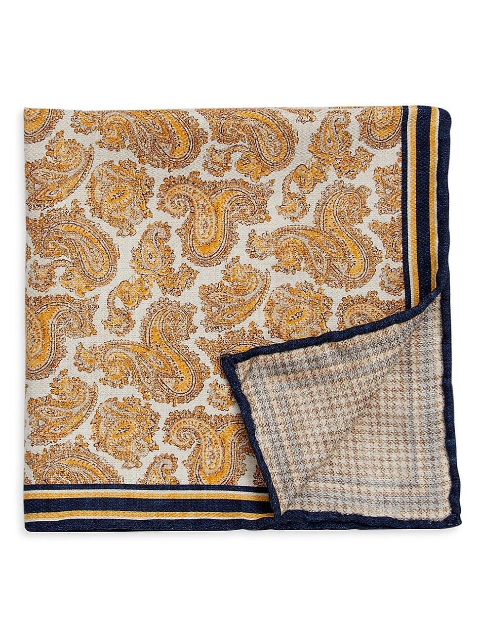 Mens Silk Paisley Pocket Square Product Image