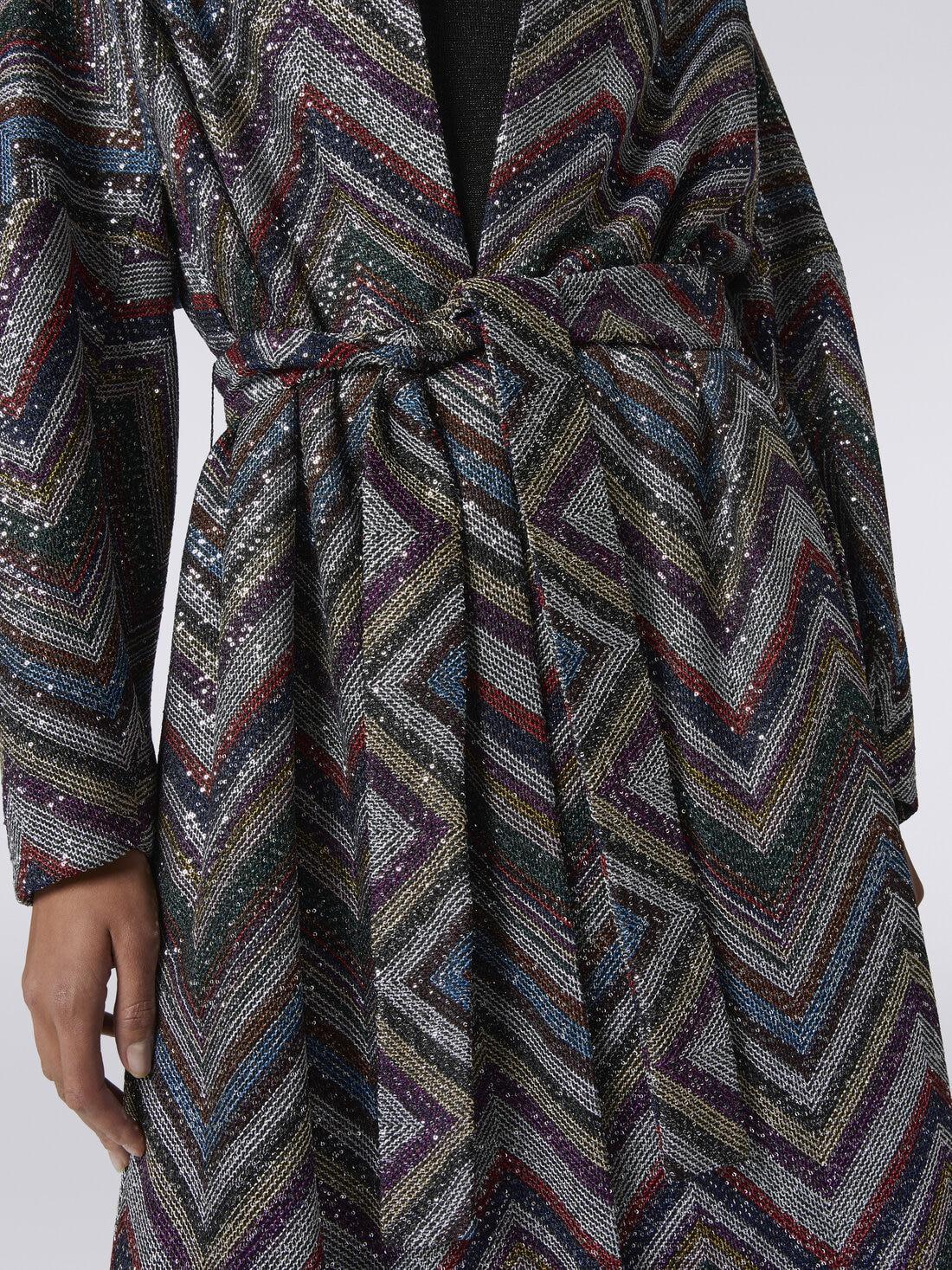 Viscose blend chevron coat with sequins Multicoloured | Missoni Product Image