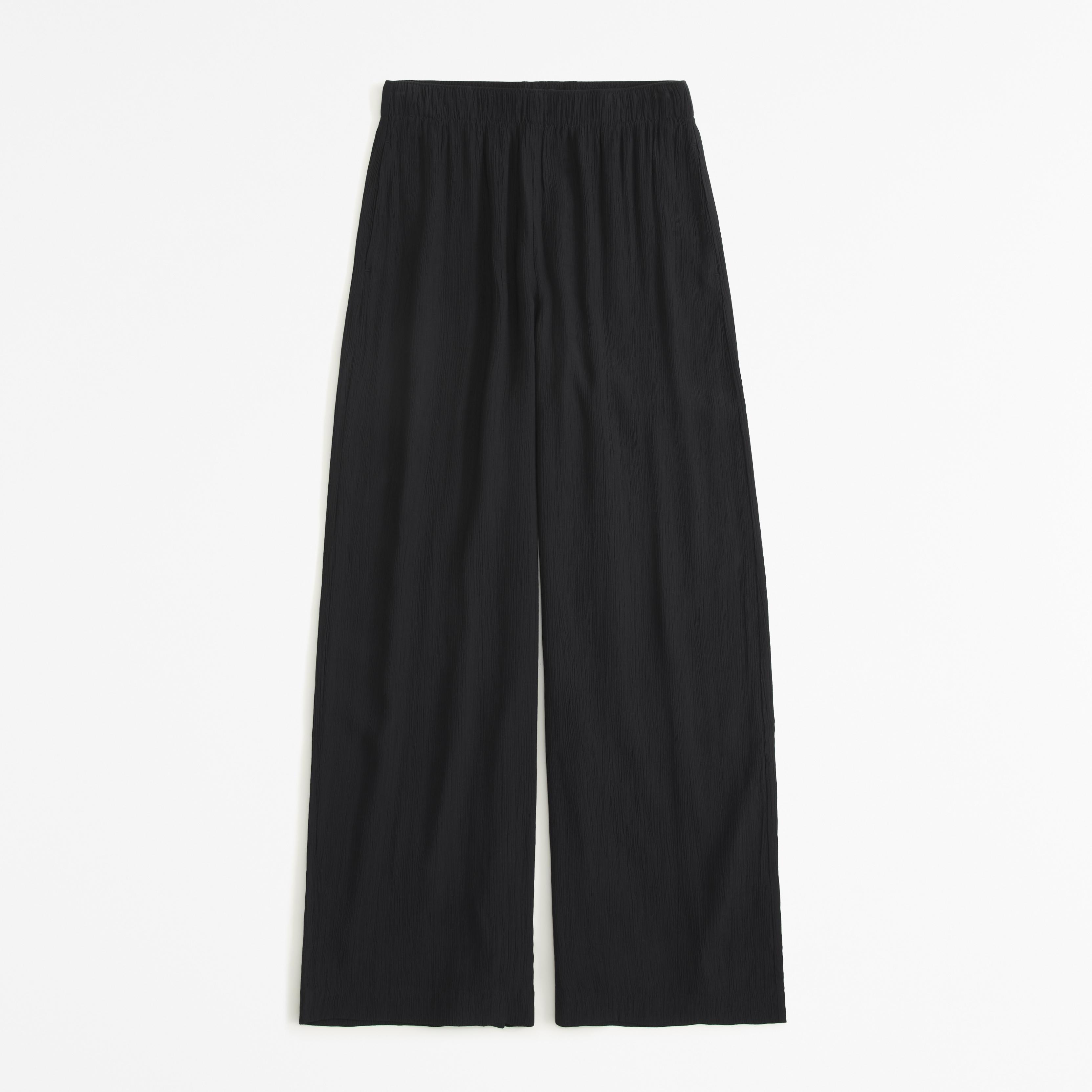 Crinkle Textured Pull-On Pant Product Image