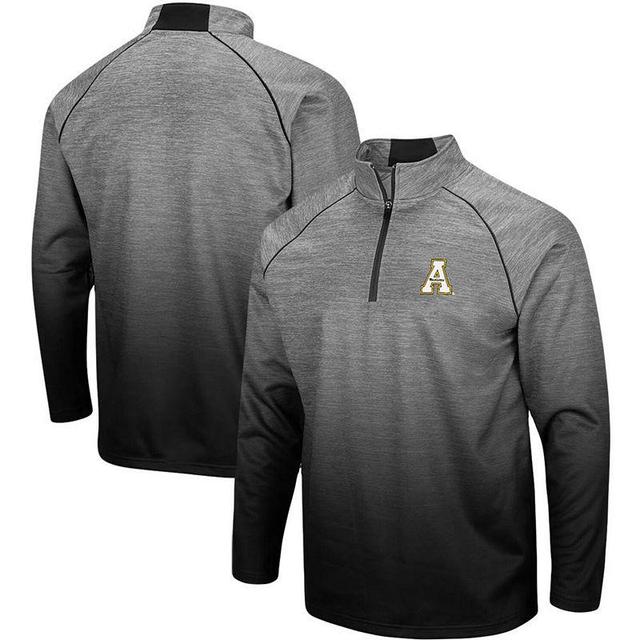 Mens Colosseum Heathered Gray Appalachian State Mountaineers Sitwell Sublimated Quarter-Zip Raglan Pullover Jacket Product Image