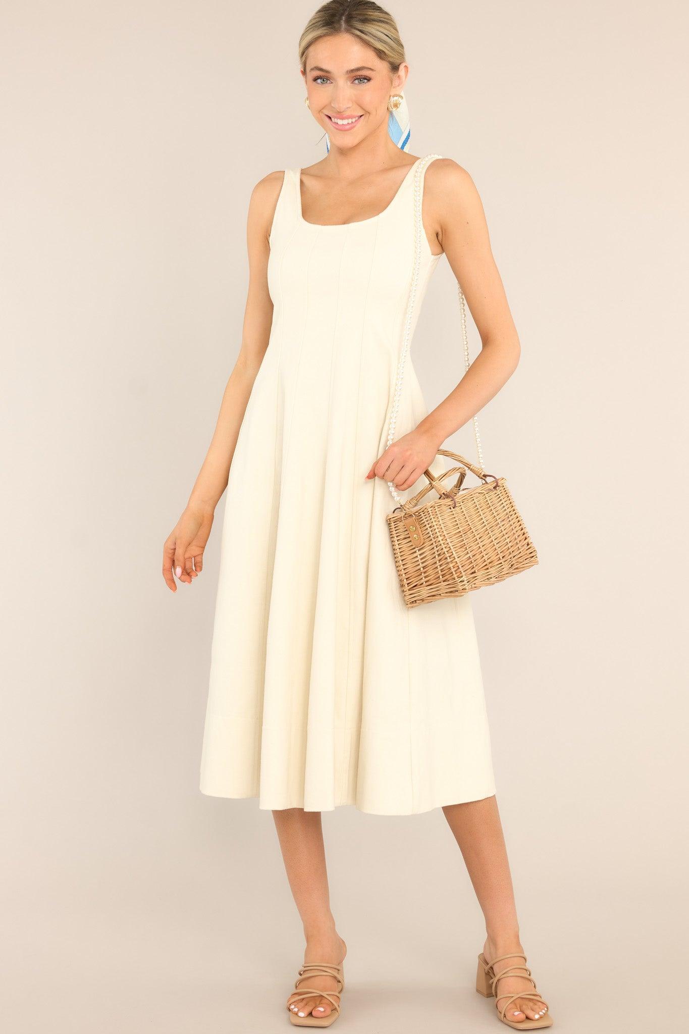 Nice To See You Ivory Midi Dress Product Image