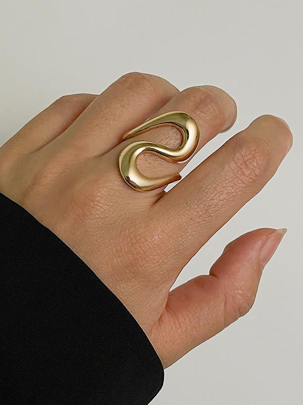 Normcore Adjustable Solid Color Rings Accessories Product Image