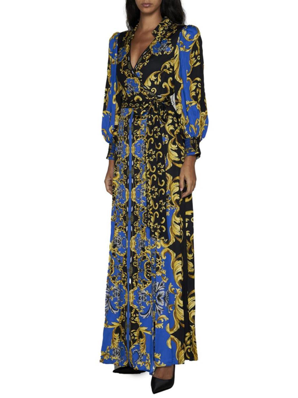 Alisa Wrapped Maxi Dress In Regal Romance Product Image