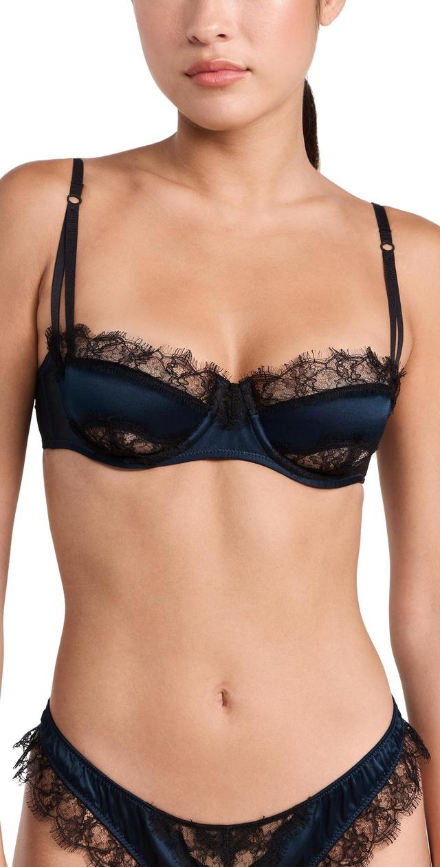 Womens Lace Inset Balconette Bra Product Image