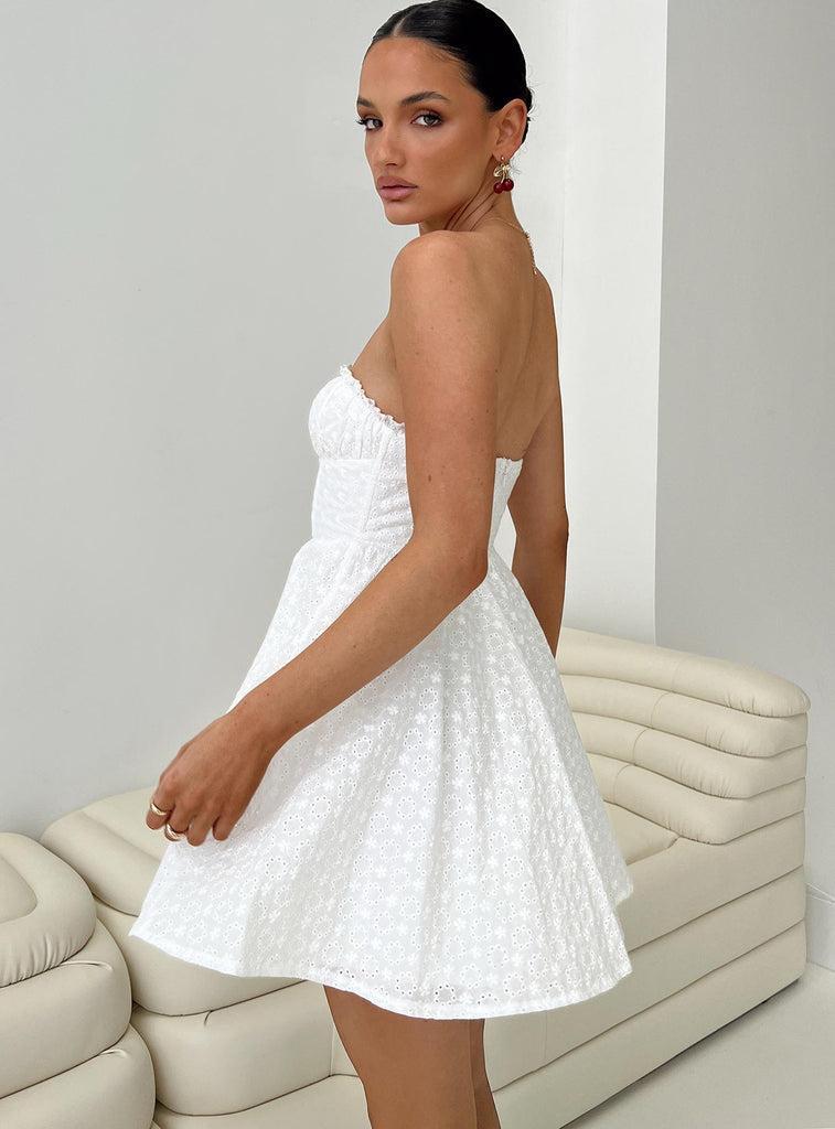 Nataria Strapless Mini Dress White Product Image