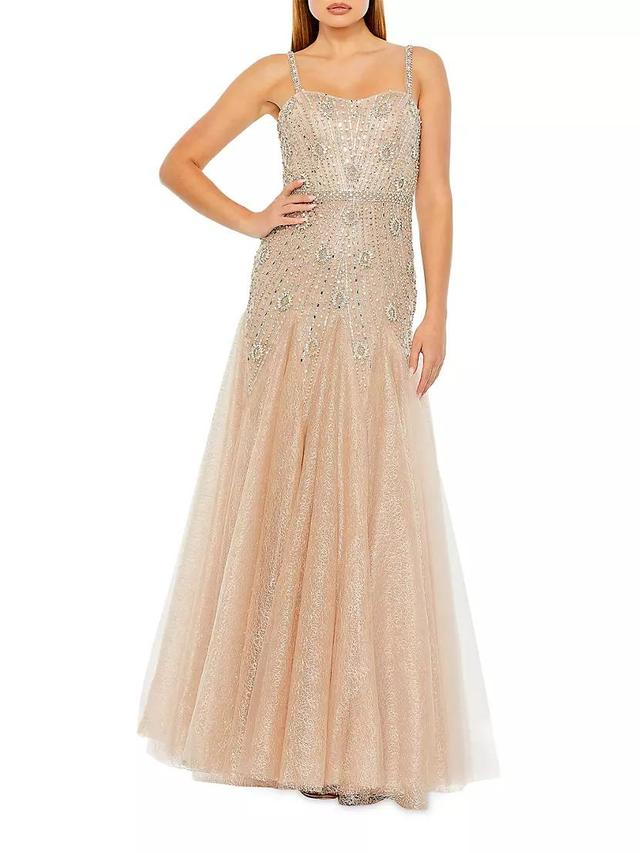 Embellished Tulle A-Line Gown Product Image