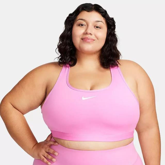 Plus Size Nike Swoosh Medium Padded Sports Bra, Womens Product Image