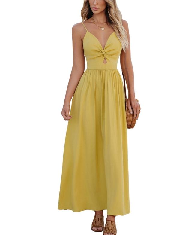 Cupshe Womens Front Twist & Keyhole Maxi Beach Dress Product Image