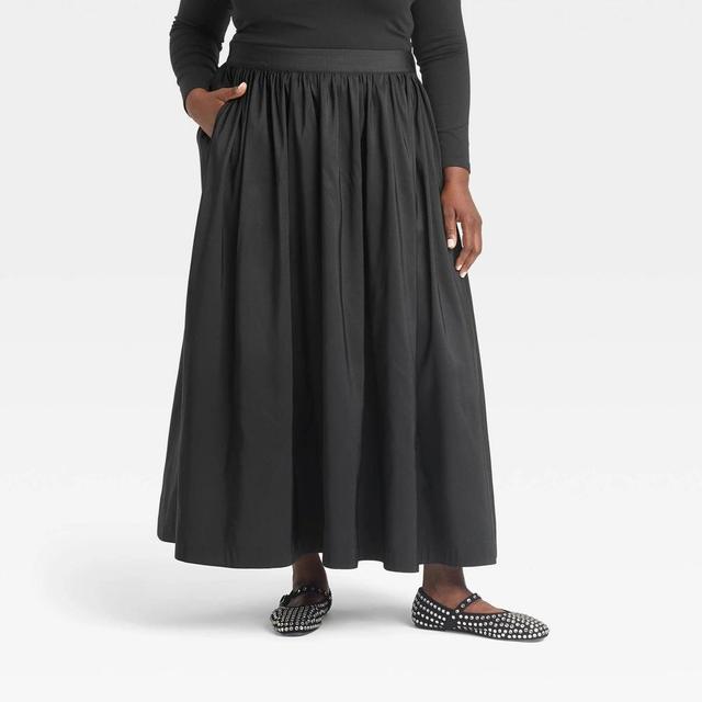 Womens Voluminous Maxi Skirt - A New Day Black Product Image