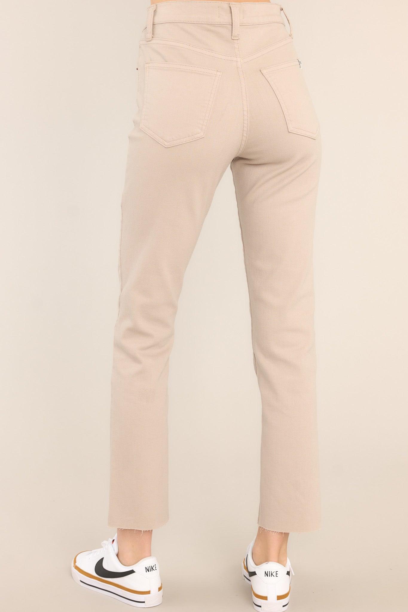 Made It Through Natural High Rise Straight Leg Crop Jeans Grey product image