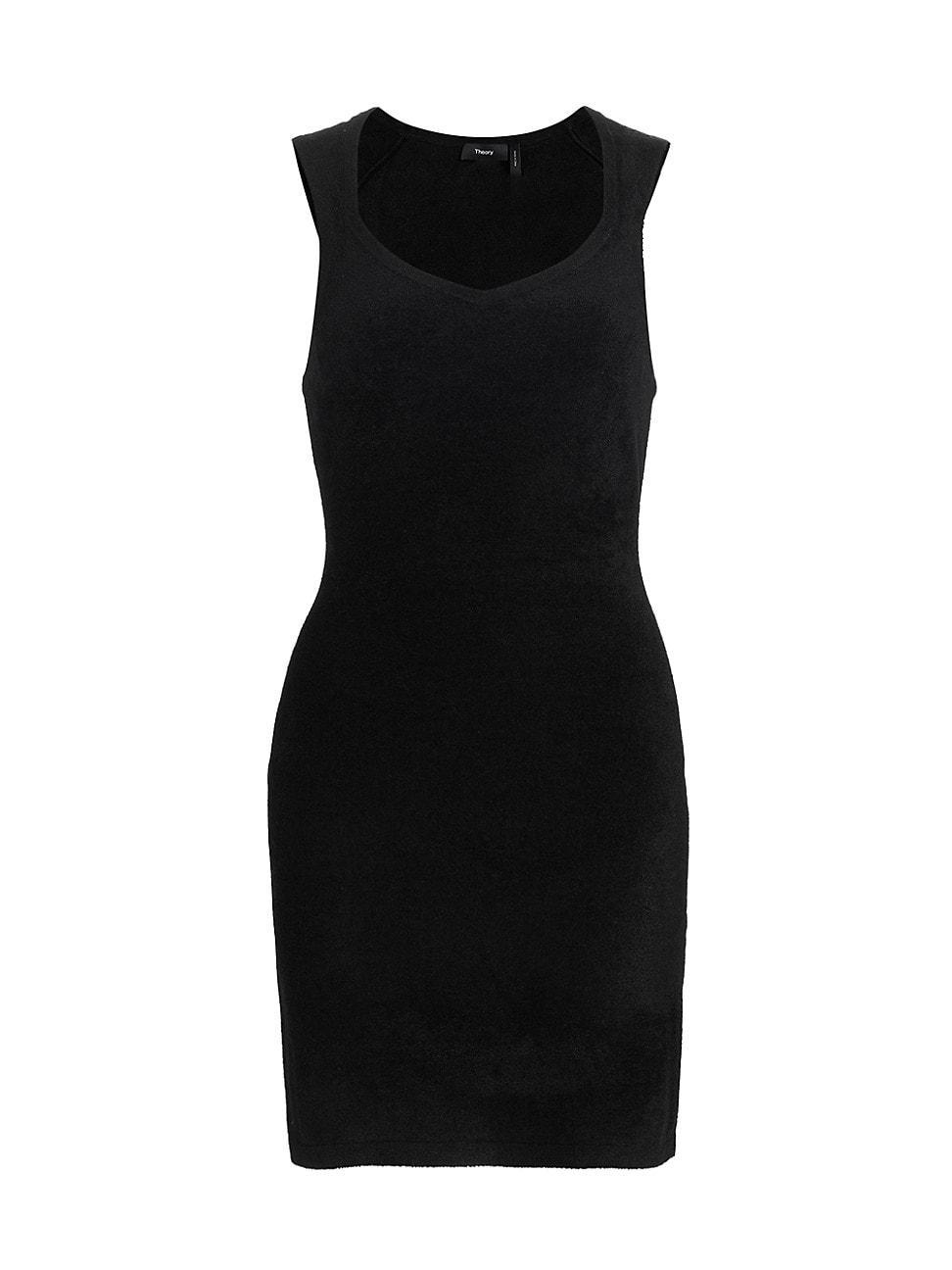 Womens Micro Velvet Sleeveless Minidress product image