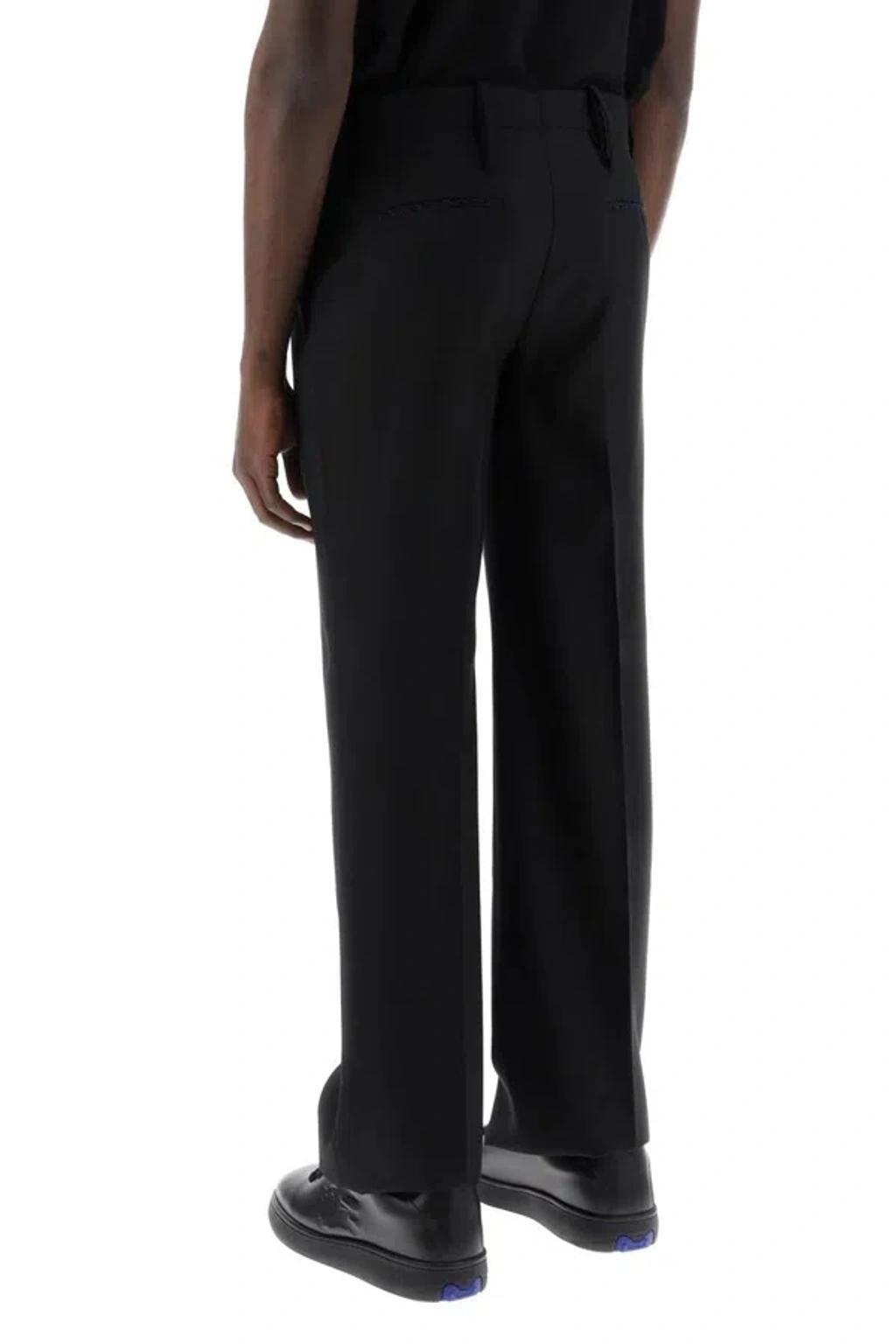 Virgin Wool Trousers In Black Product Image