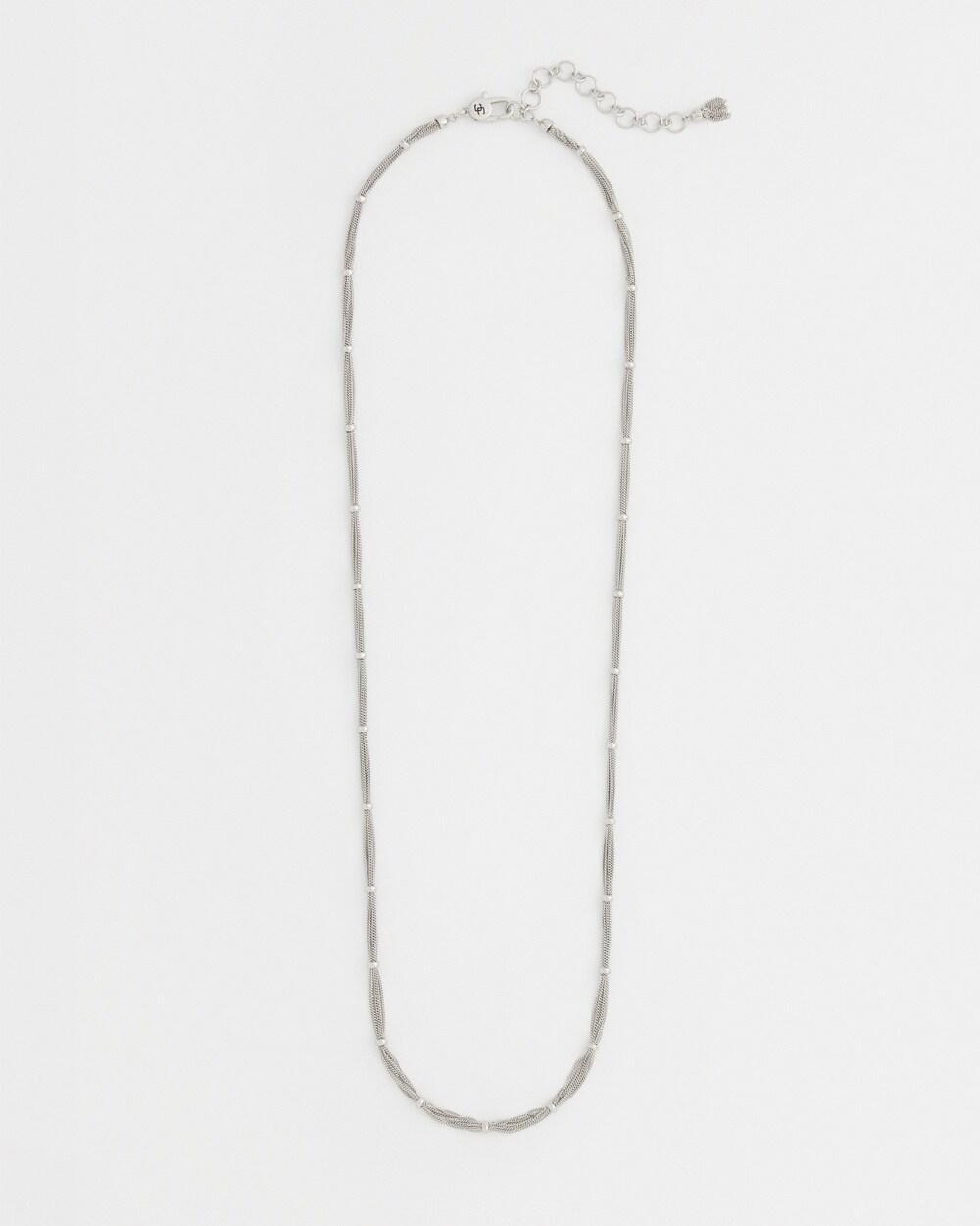 Silver Tone Single Strand Necklace   Chico's - Silver - Women Product Image