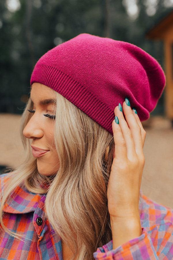 Playlist On Repeat Beanie In Berry Product Image