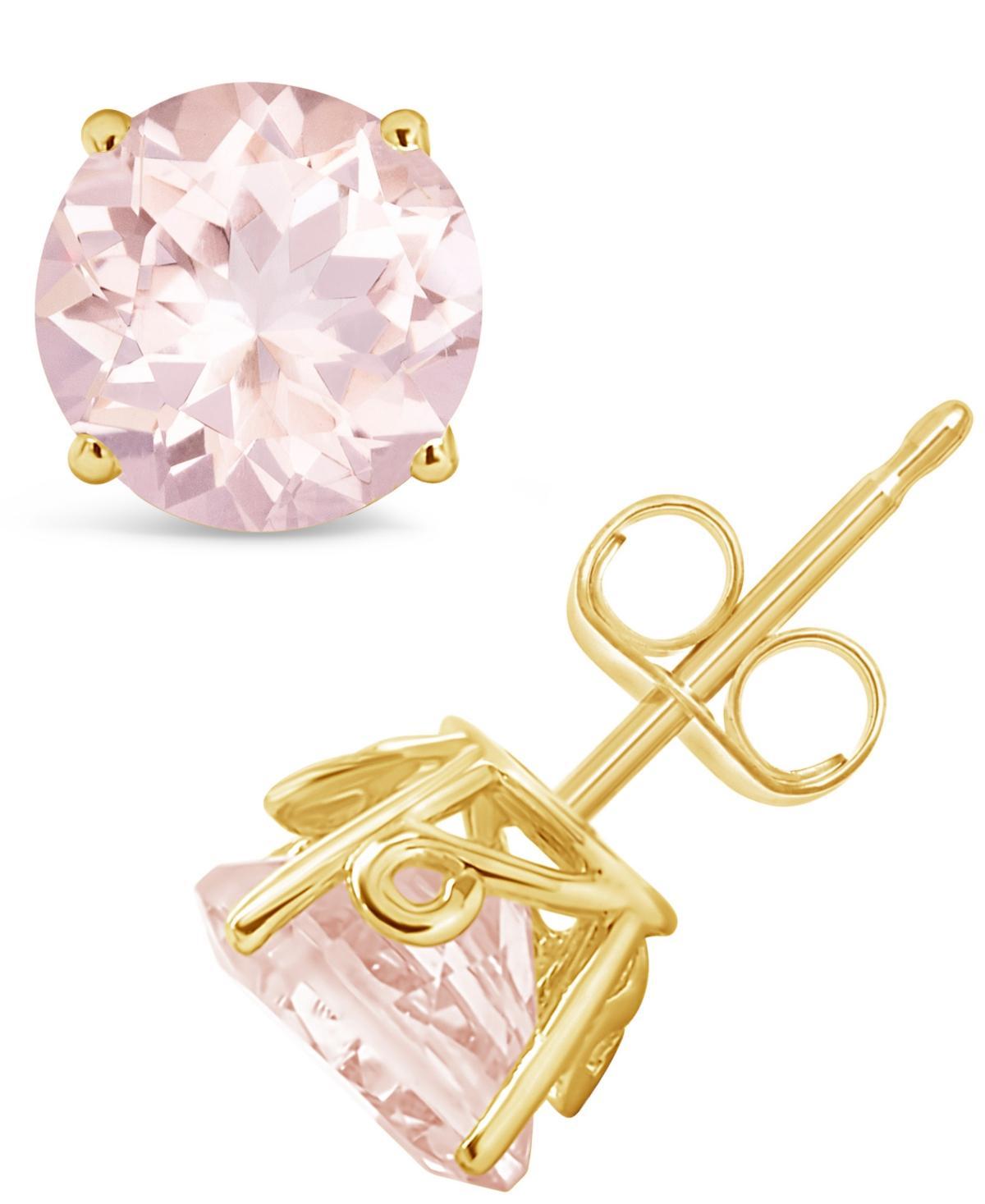 Celebration Gems 14k Gold Morganite Stud Earrings, Womens, Pink Product Image