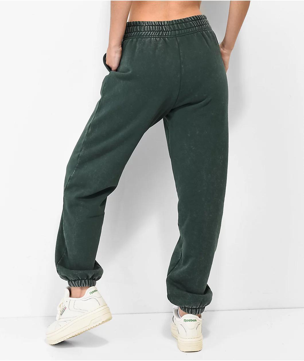 Ninth Hall Fundamentals Sibyl Green Mineral Wash Relaxed Sweatpants Product Image