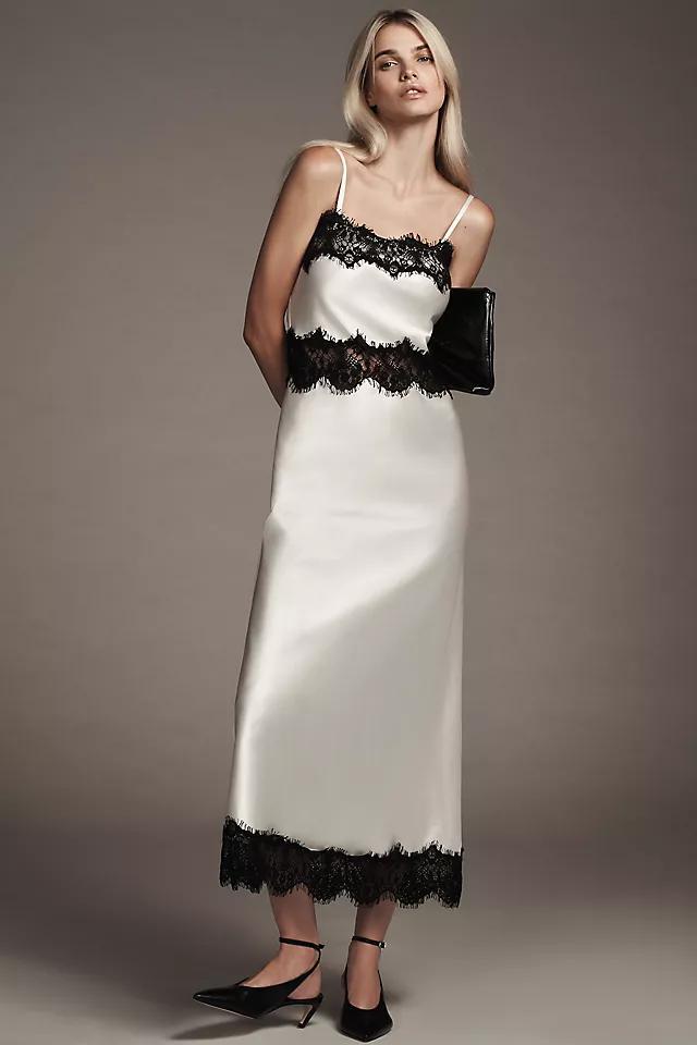 Let Me Be Polina Strapless Lace-Trim Midi Dress Product Image