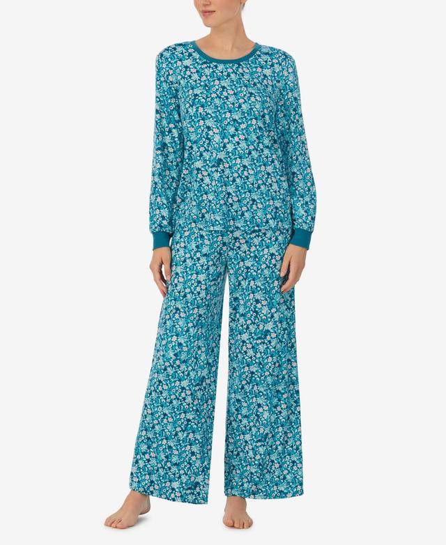 Ellen Tracy Womens 2 Piece Long Sleeve Pajama Set with Long Pants Product Image