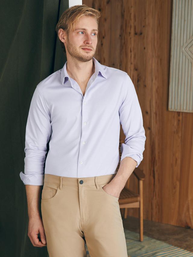 Reserve Knit Shirt - Soft Lavender Melange Male Product Image