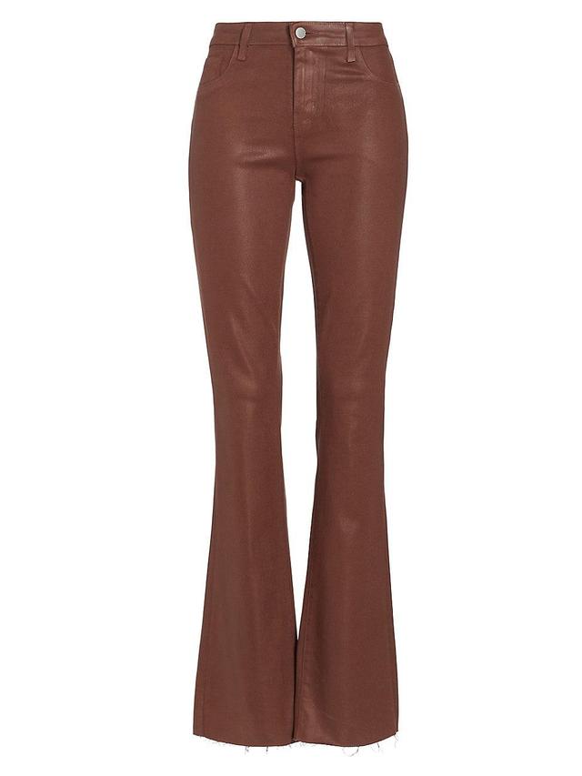 Womens Ruth Coated High-Rise Straight Pants Product Image