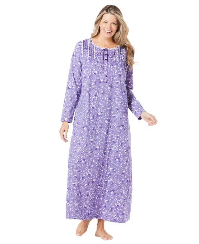 Dreams & Co. Womens Floral Knit Gown Product Image