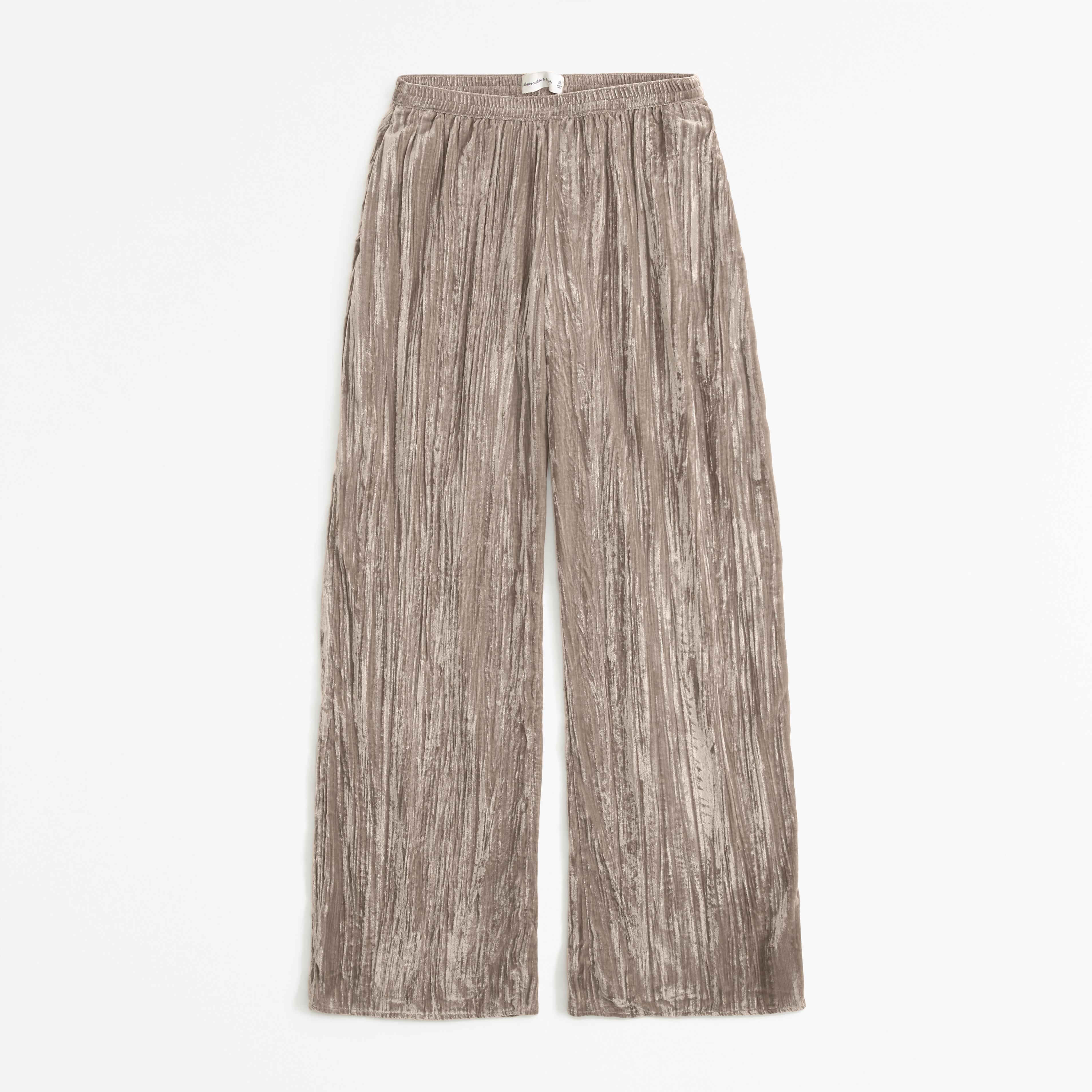 Velvet Crinkle Pull-On Pant Product Image