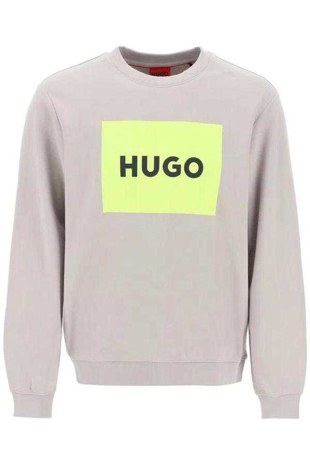 Logo Detailed Crewneck Sweatshirt In Beige Product Image