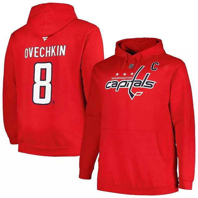 Mens Profile Alexander Ovechkin Washington Capitals Big & Tall Name & Number Pullover Hoodie Product Image