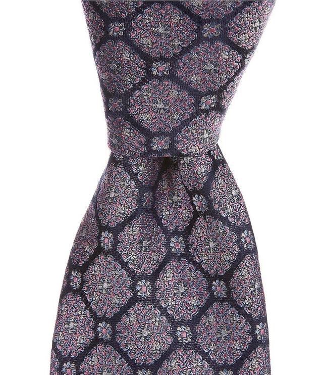 Hickey Freeman Connected Medallion Printed 3 1/4#double; Woven Silk Tie Product Image