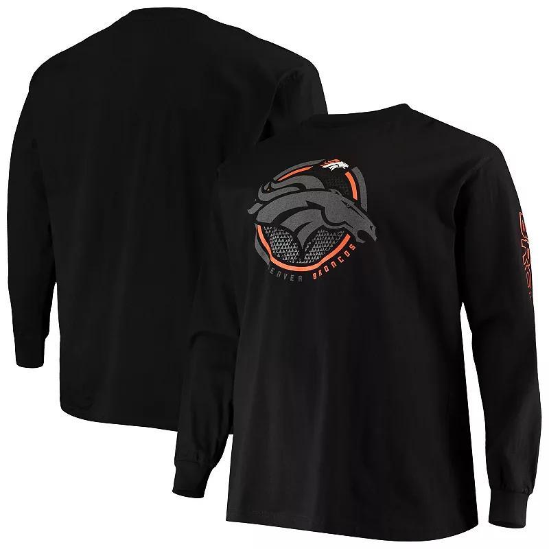 Mens Fanatics Branded Black Denver Broncos Big & Tall Color Pop Long Sleeve T-Shirt Product Image