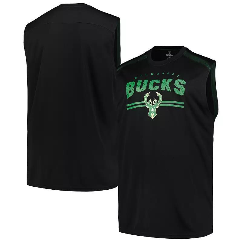 Mens Fanatics Milwaukee Bucks Big & Tall Birdseye Muscle Tank Top Product Image