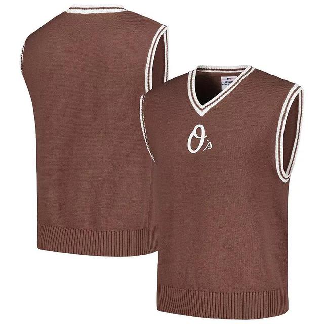 Mens PLEASURES Baltimore Orioles Knit V-Neck Pullover Sweater Vest Product Image