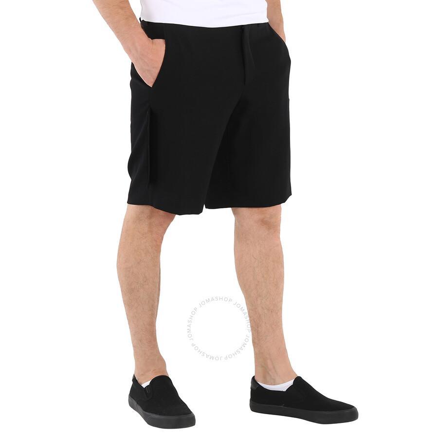 BURBERRY Men's Black Panel-detail Tailored Shorts Product Image