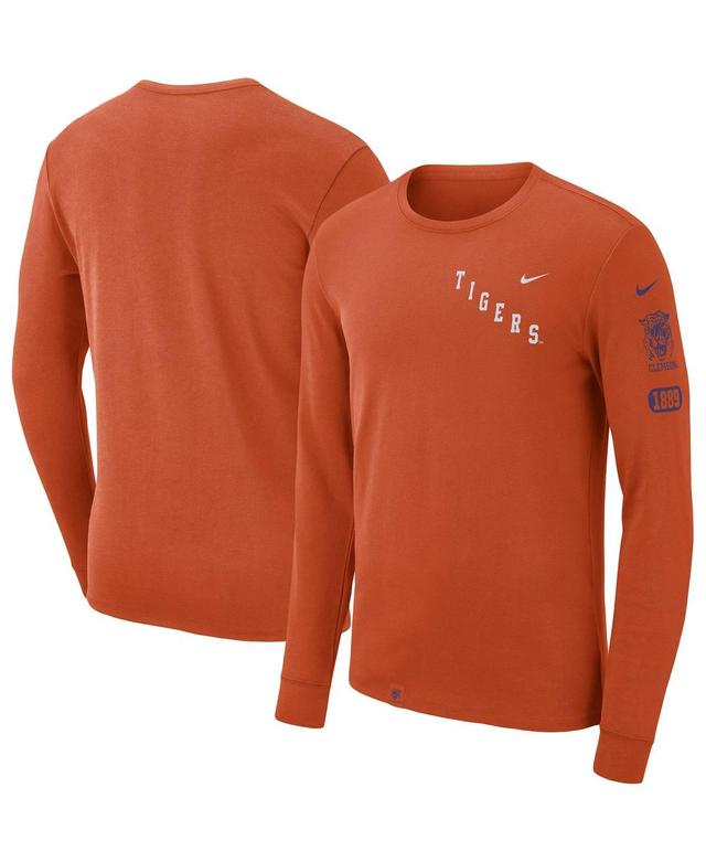 Mens Nike Orange Clemson Tigers Repeat Logo 2-Hit Long Sleeve T-shirt Product Image