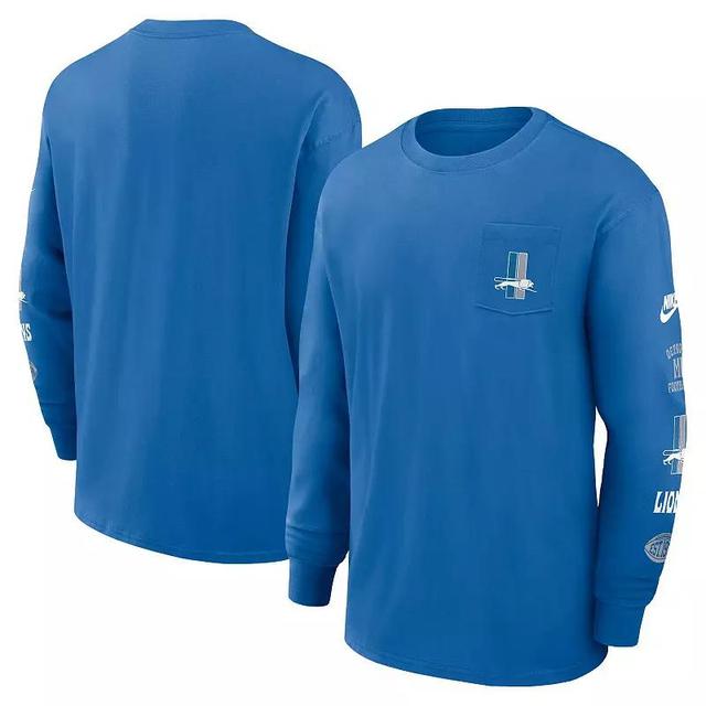 Mens Nike Detroit Lions Rewind Heavy Max 90 Pocket Long Sleeve T-Shirt Product Image