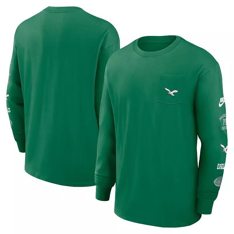 Mens Nike Philadelphia Eagles Rewind Heavy Max 90 Pocket Long Sleeve T-Shirt Product Image