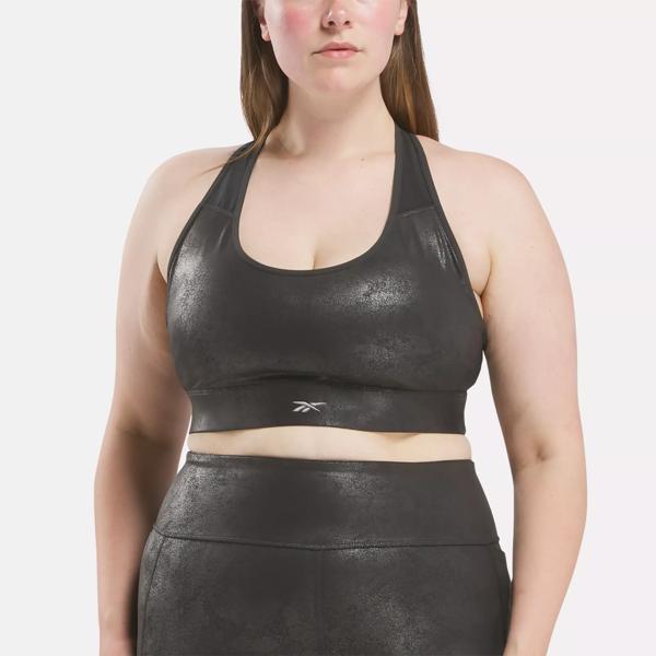 Lux Faux Leather Strappy Bra (Plus Size) Product Image