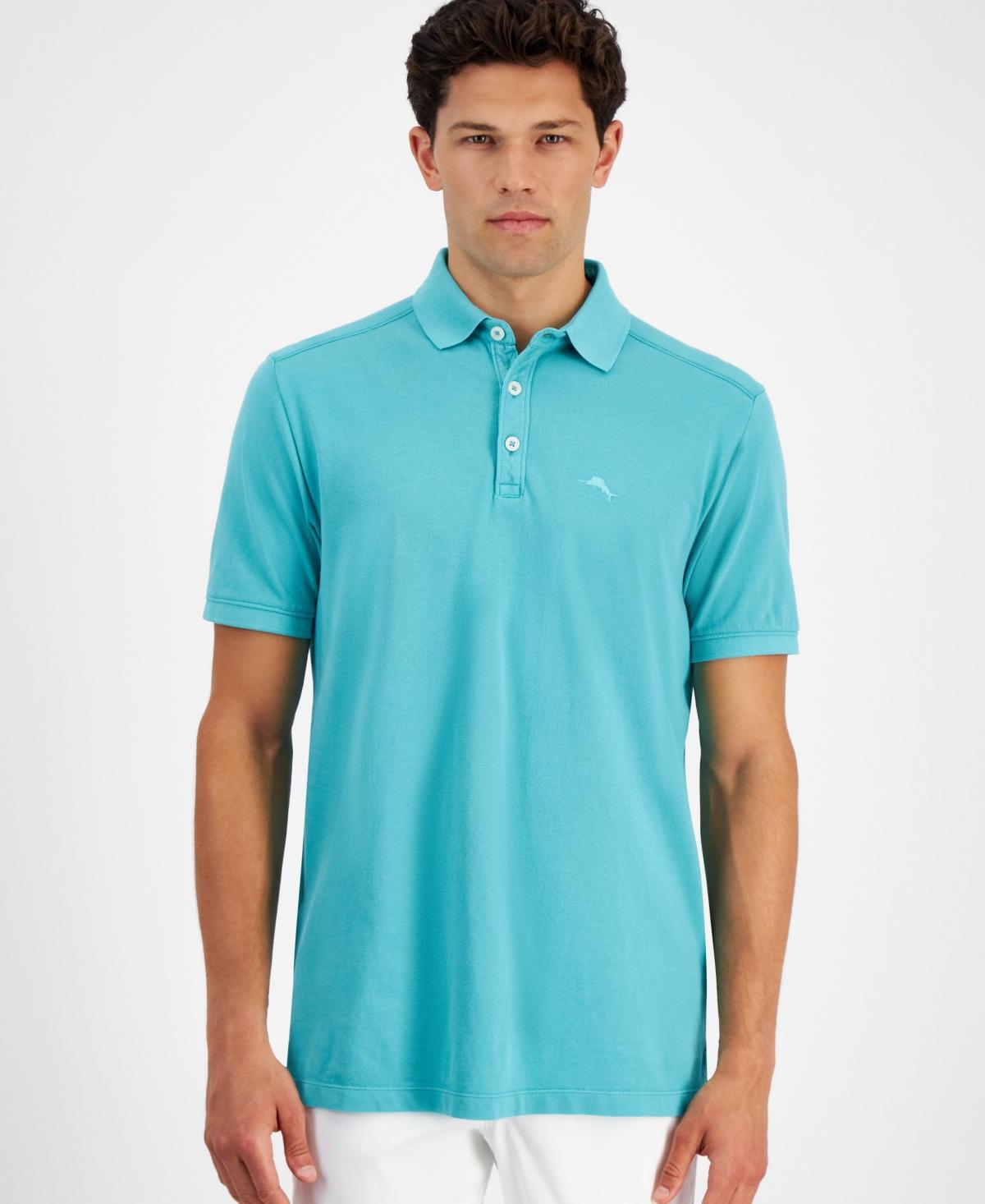 Tommy Bahama Mens Lookout Washed Solid Short-Sleeve Polo Shirt Product Image