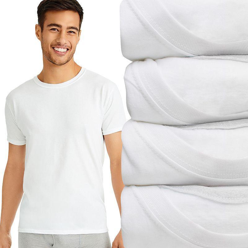 Mens Hanes Ultimate 4-pack Slim-Fit Tees Product Image